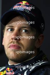 21.05.2011 Barcelona, Spain,  Sebastian Vettel (GER), Red Bull Racing - Formula 1 World Championship, Rd 05, Spainish Grand Prix, Saturday Press Conference