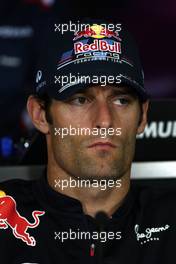 19.05.2011 Barcelona,  Mark Webber (AUS), Red Bull Racing - Formula 1 World Championship, Rd 05, Spainish Grand Prix, Thursday Press Conference