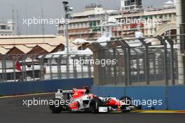 24.06.2011 Valencia, Spain,  Narain Karthikeyan (IND), Hispania Racing F1 Team, HRT - Formula 1 World Championship, Rd 08, European Grand Prix, Friday Practice