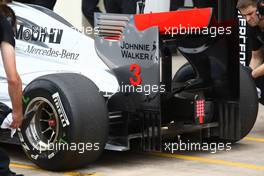 24.06.2011 Valencia, Spain,  Lewis Hamilton (GBR), McLaren Mercedes rear diffuser - Formula 1 World Championship, Rd 08, European Grand Prix, Friday Practice