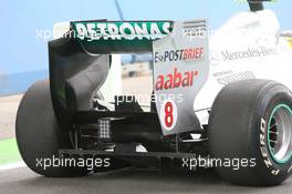 24.06.2011 Valencia, Spain,  Nico Rosberg (GER), Mercedes GP Petronas F1 Team rear diffuser - Formula 1 World Championship, Rd 08, European Grand Prix, Friday Practice