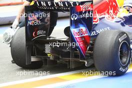 24.06.2011 Valencia, Spain,  Sebastian Vettel (GER), Red Bull Racing rear diffuser - Formula 1 World Championship, Rd 08, European Grand Prix, Friday Practice
