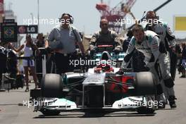 26.06.2011 Valencia, Spain,  Michael Schumacher (GER), Mercedes GP  - Formula 1 World Championship, Rd 08, European Grand Prix, Sunday Pre-Race Grid