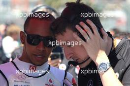26.06.2011 Valencia, Spain,  Lewis Hamilton (GBR), McLaren Mercedes  - Formula 1 World Championship, Rd 08, European Grand Prix, Sunday Pre-Race Grid