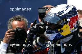 26.06.2011 Valencia, Spain,  Sebastian Vettel (GER), Red Bull Racing  - Formula 1 World Championship, Rd 08, European Grand Prix, Sunday Podium