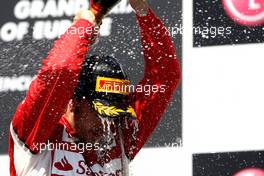 26.06.2011 Valencia, Spain,  Fernando Alonso (ESP), Scuderia Ferrari - Formula 1 World Championship, Rd 08, European Grand Prix, Sunday Podium