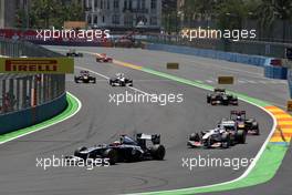 26.06.2011 Valencia, Spain,  Rubens Barrichello (BRA), AT&T Williams, FW33 - Formula 1 World Championship, Rd 08, European Grand Prix, Sunday Race