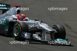 26.06.2011 Valencia, Spain,  Michael Schumacher (GER), Mercedes GP after his contact with Vitaly Petrov (RUS), Lotus Renalut F1 Team, accident  - Formula 1 World Championship, Rd 08, European Grand Prix, Sunday Race