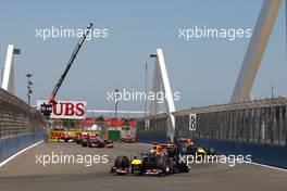 26.06.2011 Valencia, Spain,  Start of the race, Sebastian Vettel (GER), Red Bull Racing  - Formula 1 World Championship, Rd 08, European Grand Prix, Sunday Race