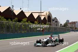 26.06.2011 Valencia, Spain,  Michael Schumacher (GER), Mercedes GP Petronas F1 Team, MGP W02 - Formula 1 World Championship, Rd 08, European Grand Prix, Sunday Race