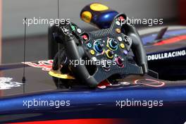 25.06.2011 Valencia, Spain,  The steering wheel of Sebastian Vettel (GER), Red Bull Racing - Formula 1 World Championship, Rd 08, European Grand Prix, Saturday Qualifying