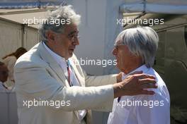 25.06.2011 Valencia, Spain,  Bernie Ecclestone (GBR) with José Plácido Domingo, Tenor - Formula 1 World Championship, Rd 08, European Grand Prix, Saturday