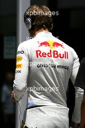 25.06.2011 Valencia, Spain,  Sebastian Vettel (GER), Red Bull Racing listening music before qualifying - Formula 1 World Championship, Rd 08, European Grand Prix, Saturday Qualifying