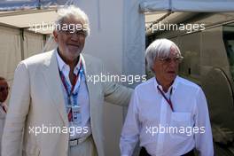 25.06.2011 Valencia, Spain,  Bernie Ecclestone (GBR) with José Plácido Domingo, Tenor - Formula 1 World Championship, Rd 08, European Grand Prix, Saturday