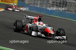 25.06.2011 Valencia, Spain,  Narain Karthikeyan (IND), Hispania Racing Team, HRT  - Formula 1 World Championship, Rd 08, European Grand Prix, Saturday Practice