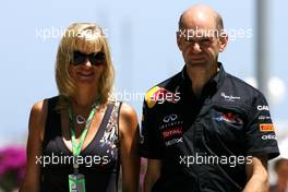 25.06.2011 Valencia, Spain,  Adrian Newey (GBR), Red Bull Racing, Technical Operations Director and his wife - Formula 1 World Championship, Rd 08, European Grand Prix, Saturday Qualifying
