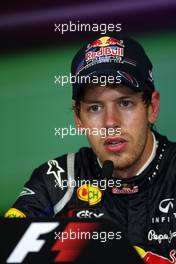 26.06.2011 Valencia, Spain,  Sebastian Vettel (GER), Red Bull Racing - Formula 1 World Championship, Rd 08, European Grand Prix, Sunday Press Conference