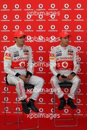 23.06.2011 Valencia, Spain,  Jenson Button (GBR), McLaren Mercedes and Pedro de la Rosa (GBR), test driver, McLaren Mercedes challenge young spanish sports star - Formula 1 World Championship, Rd 08, European Grand Prix, Thursday