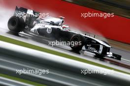 08.07.2011 Silverstone, UK, England,  Rubens Barrichello (BRA), Williams F1 Team  - Formula 1 World Championship, Rd 09, British Grand Prix, Friday Practice