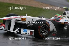 08.07.2011 Silverstone, UK, England,  Sergio Pérez (MEX), Sauber F1 Team - Formula 1 World Championship, Rd 09, British Grand Prix, Friday Practice