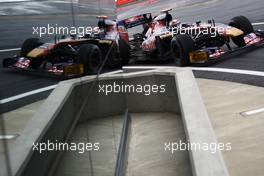 08.07.2011 Silverstone, UK, England,  Sébastien Buemi (SUI), Scuderia Toro Rosso - Formula 1 World Championship, Rd 09, British Grand Prix, Friday Practice