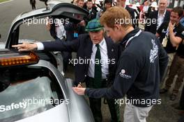 10.07.2011 Silverstone, UK, England,  Sir Jackie Stewart (GBR) and Prince Harry (GBR) - Formula 1 World Championship, Rd 09, British Grand Prix, Sunday Pre-Race Grid