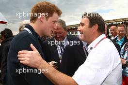 10.07.2011 Silverstone, UK, England,  Prince Harry with Nigel Mansell - Formula 1 World Championship, Rd 09, British Grand Prix, Sunday Pre-Race Grid