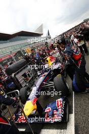 10.07.2011 Silverstone, UK, England,  Sebastian Vettel (GER), Red Bull Racing  - Formula 1 World Championship, Rd 09, British Grand Prix, Sunday Pre-Race Grid