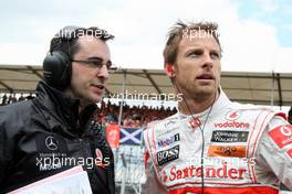 10.07.2011 Silverstone, UK, England,  Jenson Button (GBR), McLaren Mercedes - Formula 1 World Championship, Rd 09, British Grand Prix, Sunday Pre-Race Grid