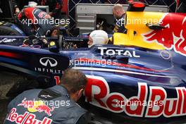 10.07.2011 Silverstone, UK, England,  Sebastian Vettel (GER), Red Bull Racing - Formula 1 World Championship, Rd 09, British Grand Prix, Sunday Pre-Race Grid