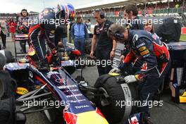 10.07.2011 Silverstone, UK, England,  Mark Webber (AUS), Red Bull Racing  - Formula 1 World Championship, Rd 09, British Grand Prix, Sunday Pre-Race Grid