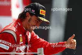 10.07.2011 Silverstone, UK, England,  1st place Fernando Alonso (ESP), Scuderia Ferrari - Formula 1 World Championship, Rd 09, British Grand Prix, Sunday Podium