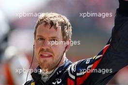 10.07.2011 Silverstone, UK, England,  Sebastian Vettel (GER), Red Bull Racing - Formula 1 World Championship, Rd 09, British Grand Prix, Sunday Podium