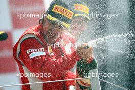 10.07.2011 Silverstone, UK, England,  1st place Fernando Alonso (ESP), Scuderia Ferrari - Formula 1 World Championship, Rd 09, British Grand Prix, Sunday Podium