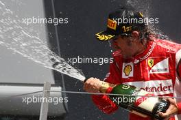 10.07.2011 Silverstone, UK, England,  Fernando Alonso (ESP), Scuderia Ferrari - Formula 1 World Championship, Rd 09, British Grand Prix, Sunday Podium