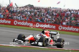 10.07.2011 Silverstone, UK, England,  Daniel Ricciardo (AUS) Hispania Racing Team, HRT - Formula 1 World Championship, Rd 09, British Grand Prix, Sunday Race