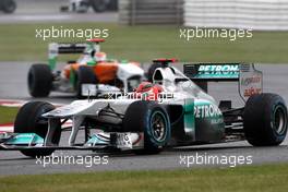 10.07.2011 Silverstone, UK, England,  Michael Schumacher (GER), Mercedes GP Petronas F1 Team - Formula 1 World Championship, Rd 09, British Grand Prix, Sunday Race
