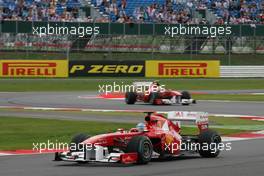 10.07.2011 Silverstone, UK, England,  Fernando Alonso (ESP), Scuderia Ferrari leads Felipe Massa (BRA), Scuderia Ferrari - Formula 1 World Championship, Rd 09, British Grand Prix, Sunday Race