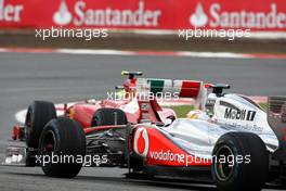 10.07.2011 Silverstone, UK, England,  Felipe Massa (BRA), Scuderia Ferrari leads Lewis Hamilton (GBR), McLaren Mercedes - Formula 1 World Championship, Rd 09, British Grand Prix, Sunday Race