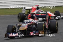 10.07.2011 Silverstone, UK, England,  Sébastien Buemi (SUI), Scuderia Toro Rosso - Formula 1 World Championship, Rd 09, British Grand Prix, Sunday Race