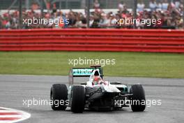 10.07.2011 Silverstone, UK, England,  Michael Schumacher (GER), Mercedes GP Petronas F1 Team crashes - Formula 1 World Championship, Rd 09, British Grand Prix, Sunday Race