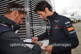 09.07.2011 Silverstone, UK, England,  Mark Webber (AUS), Red Bull Racing  - Formula 1 World Championship, Rd 09, British Grand Prix, Saturday Practice