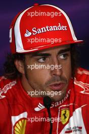 09.07.2011 Silverstone, UK, England,  Fernando Alonso (ESP), Scuderia Ferrari - Formula 1 World Championship, Rd 09, British Grand Prix, Saturday Press Conference