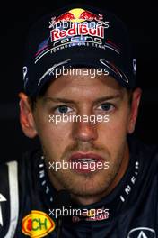 09.07.2011 Silverstone, UK, England,  Sebastian Vettel (GER), Red Bull Racing - Formula 1 World Championship, Rd 09, British Grand Prix, Saturday Press Conference