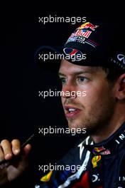 09.07.2011 Silverstone, UK, England,  Sebastian Vettel (GER), Red Bull Racing - Formula 1 World Championship, Rd 09, British Grand Prix, Saturday Press Conference