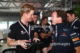10.07.2011 Silverstone, UK, England,  Prince Harry with Christian Horner (GBR), Red Bull Racing, Sporting Director - Formula 1 World Championship, Rd 09, British Grand Prix, Sunday
