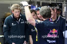 10.07.2011 Silverstone, UK, England,  Prince Harry and Christian Horner (GBR), Red Bull Racing, Sporting Director - Formula 1 World Championship, Rd 09, British Grand Prix, Sunday