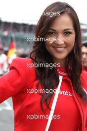 10.07.2011 Silverstone, UK, England,  Grid girl - Formula 1 World Championship, Rd 09, British Grand Prix, Sunday