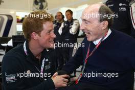 10.07.2011 Silverstone, UK, England,  Prince Harry with Sir Frank Williams - Formula 1 World Championship, Rd 09, British Grand Prix, Sunday