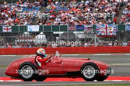 10.07.2011 Silverstone, UK, England,  Fernando Alonso (ESP), Scuderia Ferrari drives the 1951 Silverstone winning Ferrari 375 - Formula 1 World Championship, Rd 09, British Grand Prix, Sunday